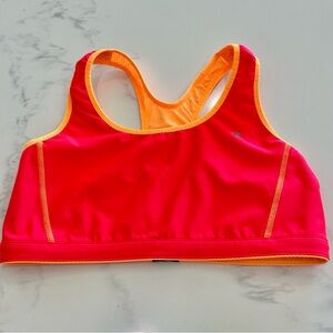 CHAMPION SIZE L~FITNESS SPORTS BRA~TOP IS REVERSIBLE~HOT PINK/ORANGE~GYM RUNNING